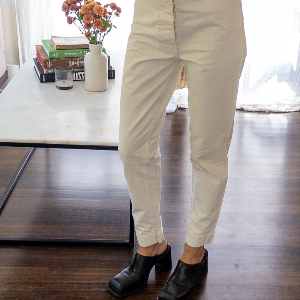 Women’s white/beige high waist Jesse Kamm Pants